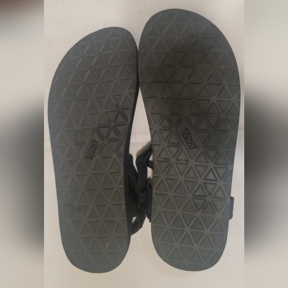 MEN'S TEVA ORIGINAL UNIVERSAL BLACK SANDALS (sz 12) - Picture 4 of 4